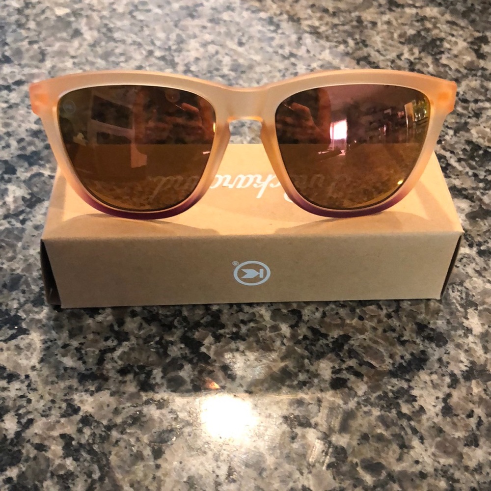 Knockaround glasses- frosted Rose Gold Premiums. Brand new, never worn